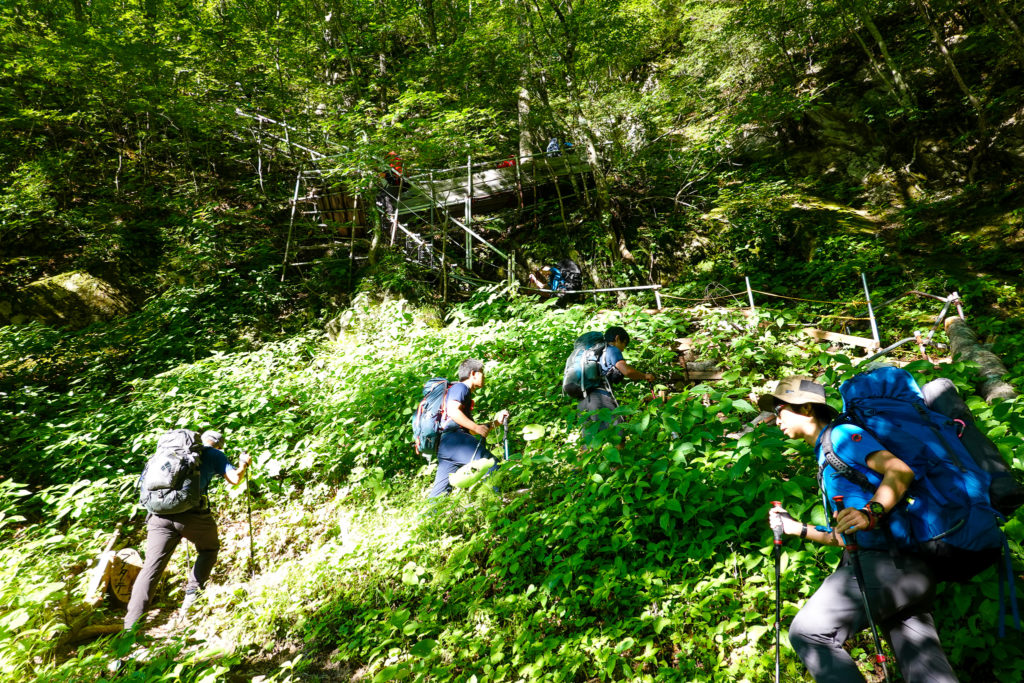 裏銀座・烏帽子岳・北アルプス三大急登、ブナ立尾根