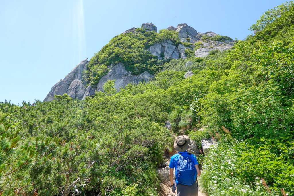 裏銀座・烏帽子岳・山頂へ