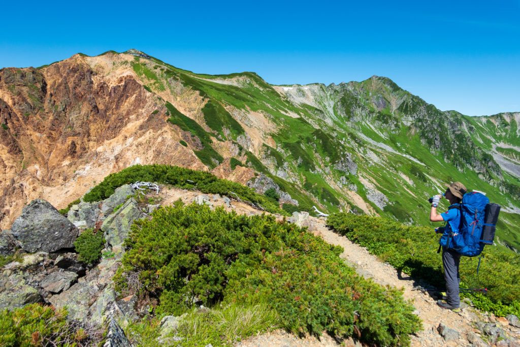 裏銀座・水晶小屋へ(急登)