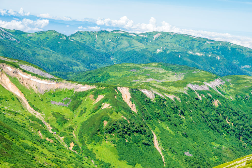 裏銀座・水晶岳からの雲ノ平