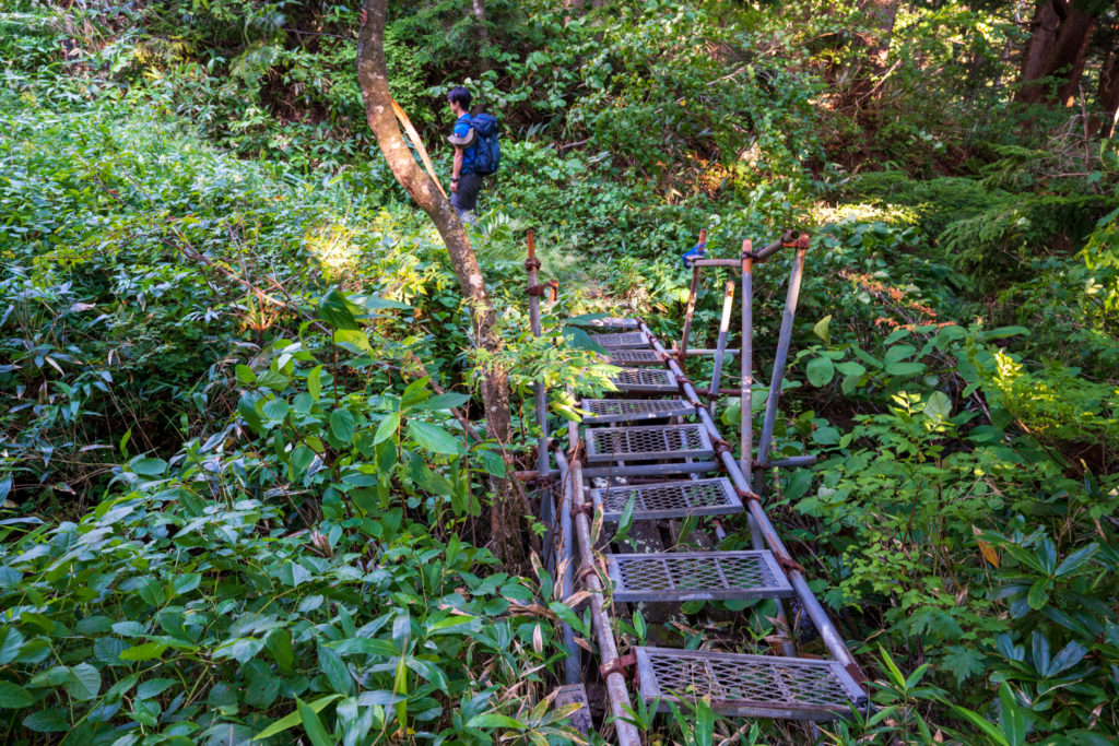 一切経山・簡易鉄橋