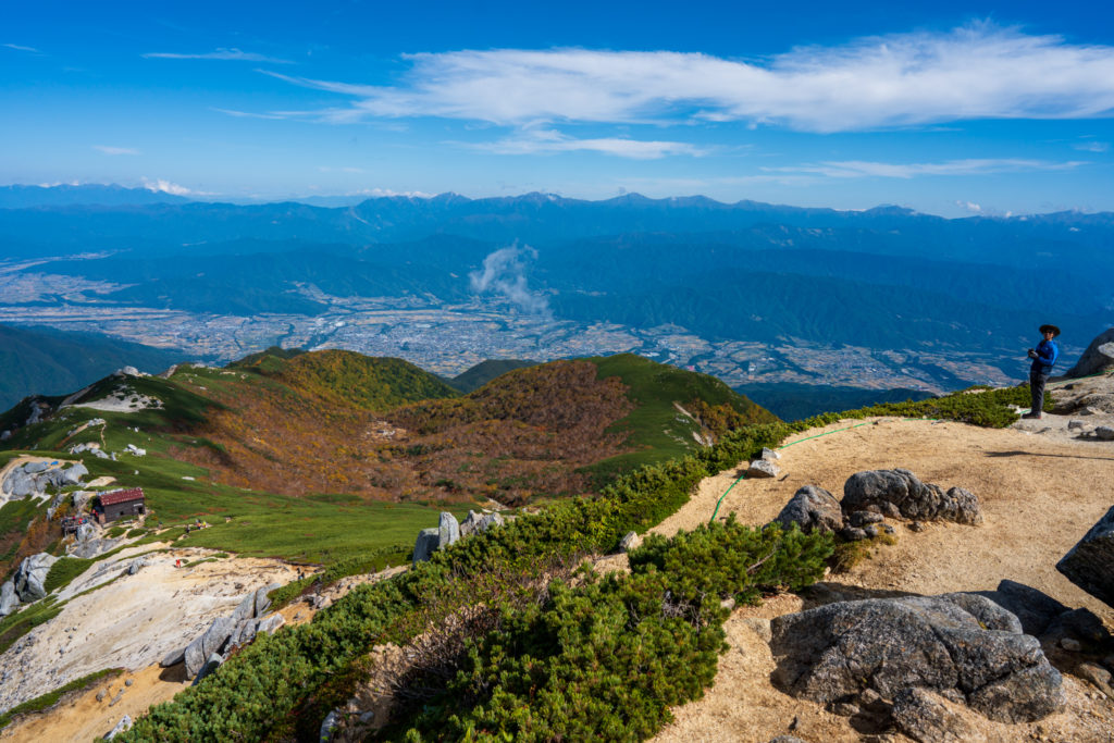 空木岳・空木岳山頂からの空木平カール
