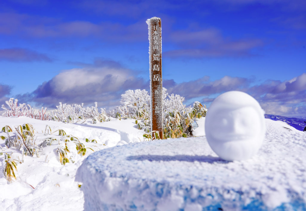 積雪期・荒島岳・雪だるま