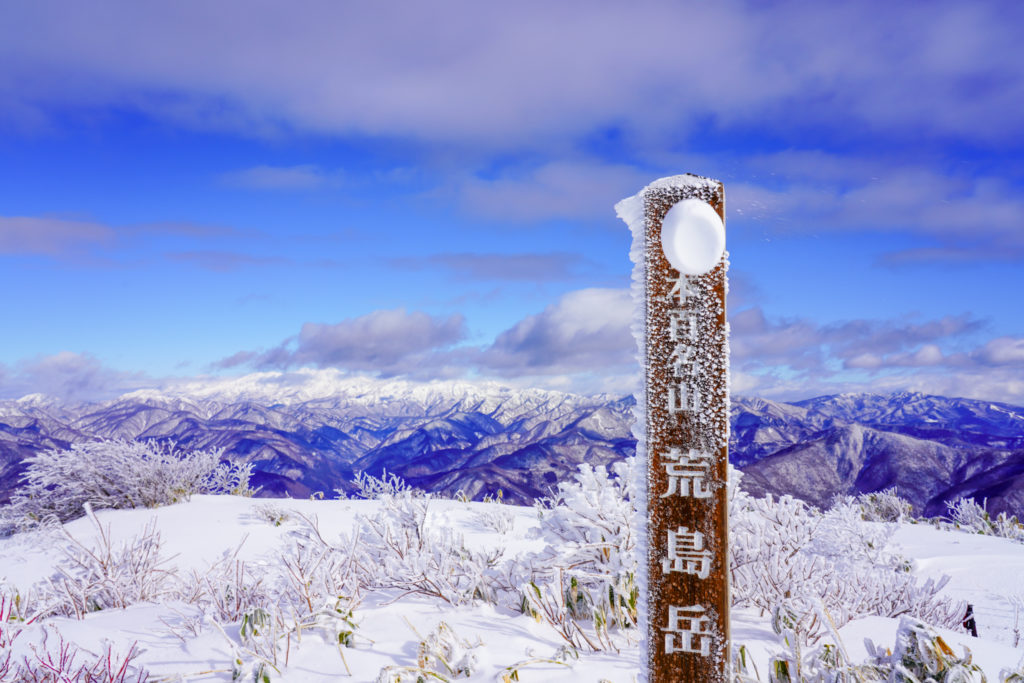 積雪期・荒島岳・雪だるま、落下