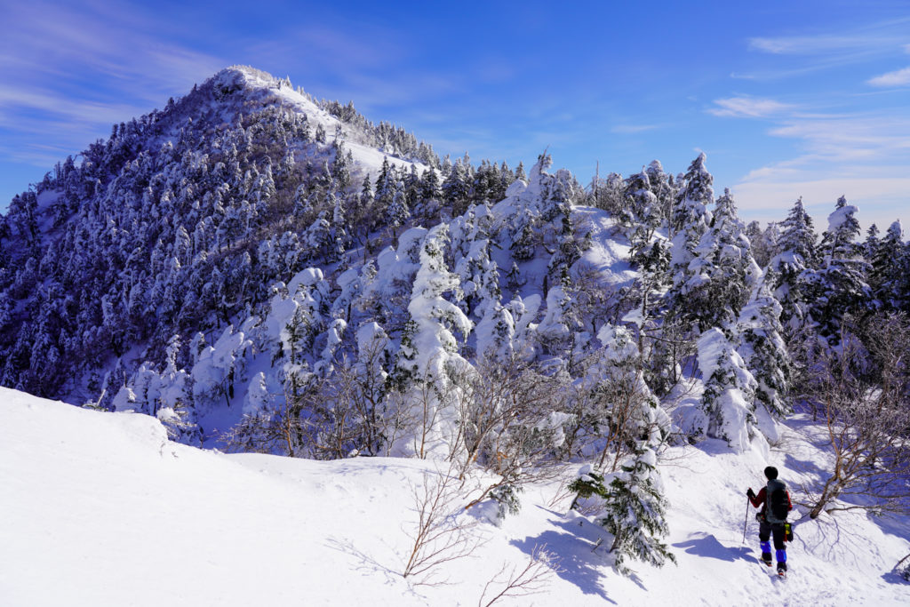 厳冬期・四阿山・雪の四阿山