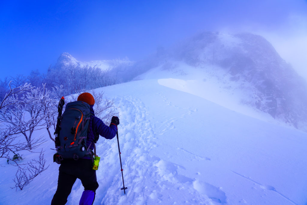 厳冬期・武尊山・剣ヶ峰山・まずは剣ヶ峰山目指します