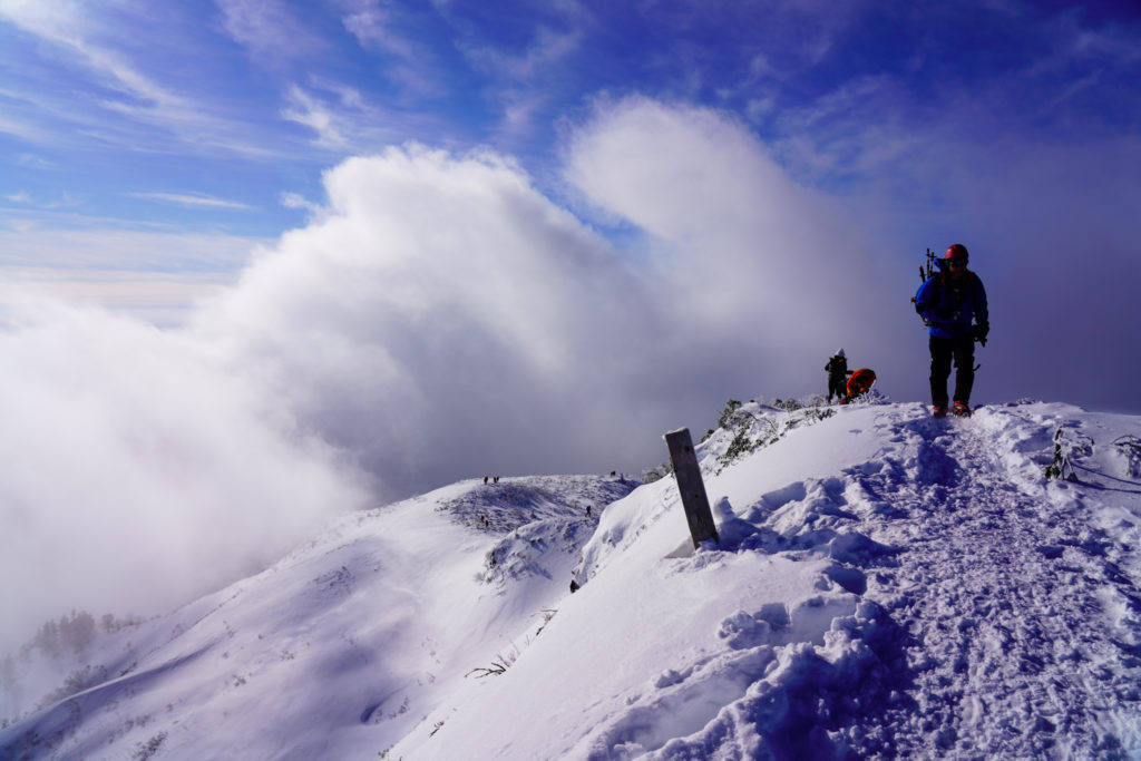 厳冬期・武尊山・剣ヶ峰山・剣ヶ峰山山頂