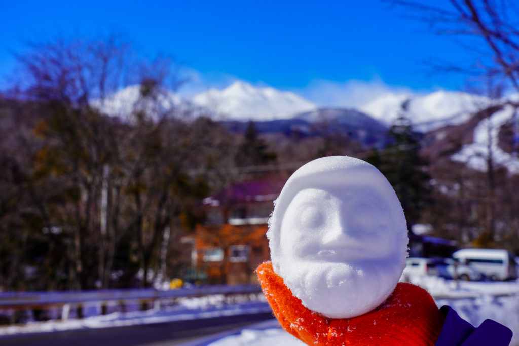 厳冬期・乗鞍岳・雪だるま