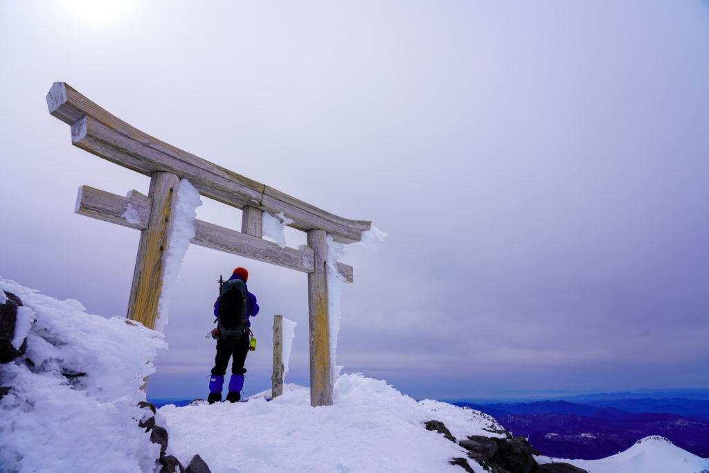 厳冬期・乗鞍岳・剣ヶ峰山頂