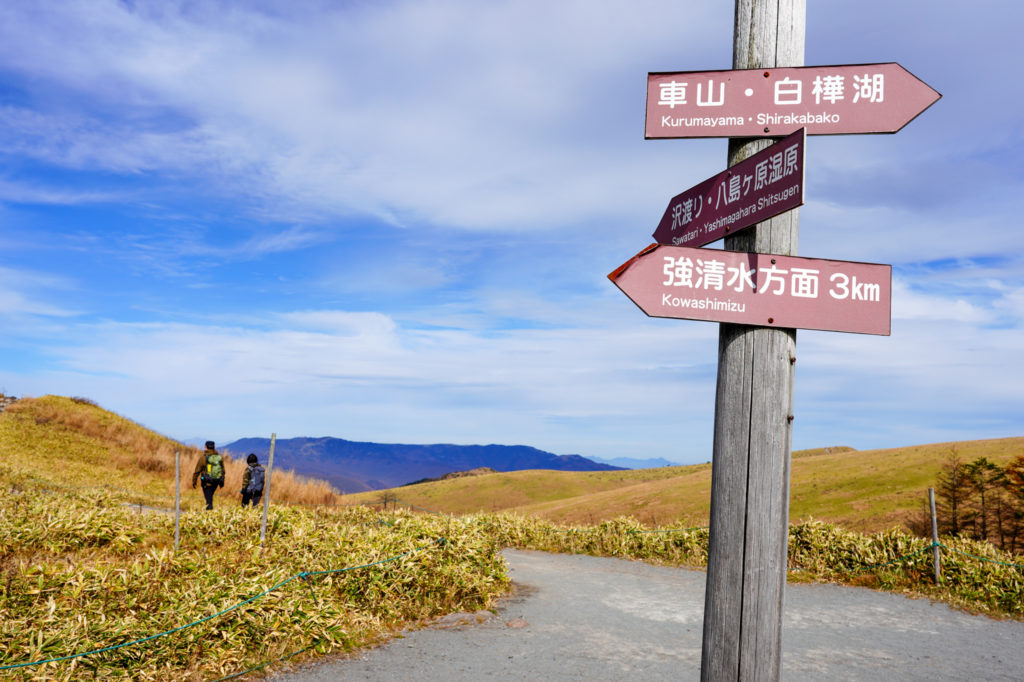 霧ヶ峰・車山肩分岐