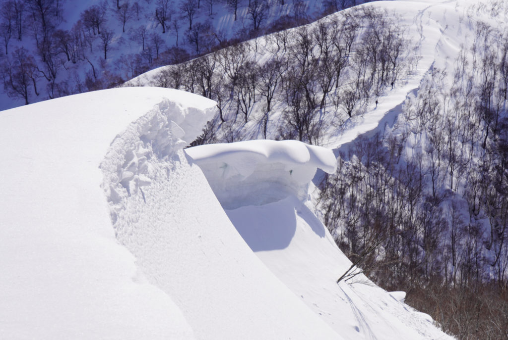 残雪期・東谷山・日白山・東谷山の雪庇