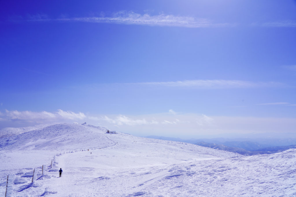 残雪期・蔵王山(熊野岳・刈田岳)・どこまでも白、どこまでも青