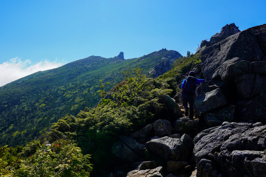 金峰山・五丈石が見えてきた!