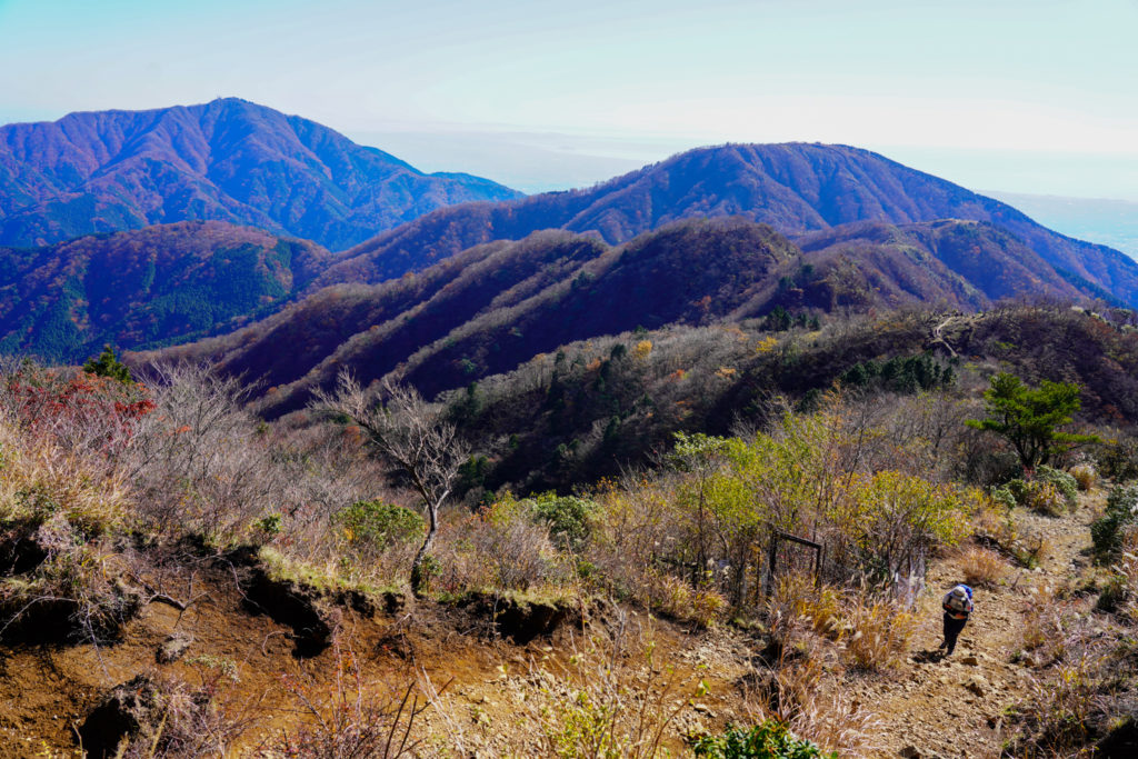 塔ノ岳・丹沢山・表尾根、いままで来た道