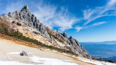 晩秋の鳳凰三山、青木鉱泉から地蔵岳～観音岳～薬師岳周回